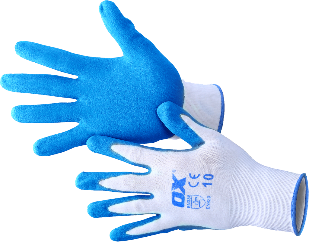 OX Polyester Lined Nitrile Gloves